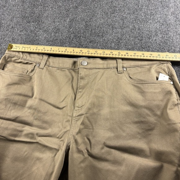 Catherines NWT Tan Sateen Stretch Straight‎ Leg Pants Womens Plus 24W - Picture 7 of 9